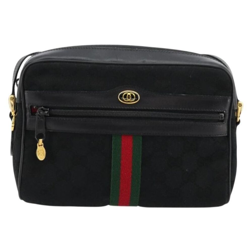 Gucci Ophidia Gg Canvas Black Canvas Shoulder Bag Bag